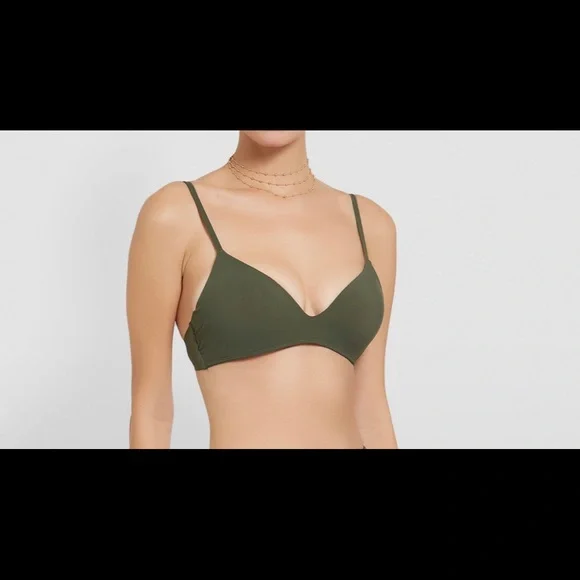 NWOT Tory Burch Solid Triangle T-Belt Bralette Bikini Top - Picture 4 of 12